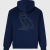 OVO Omega Contrast Stitch Blue Hoodie