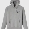 OVO Script Pinstripe Hoodie Grey