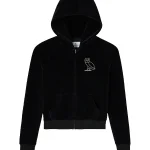 OVO x Rhinestone Crystal Velour Hoodie