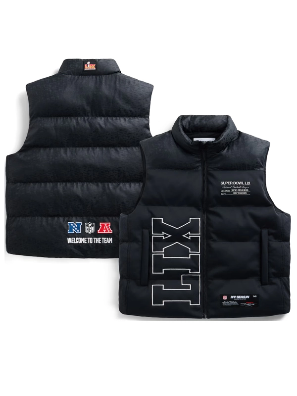 Off Season Super Bowl LIX Puffer Vest Black