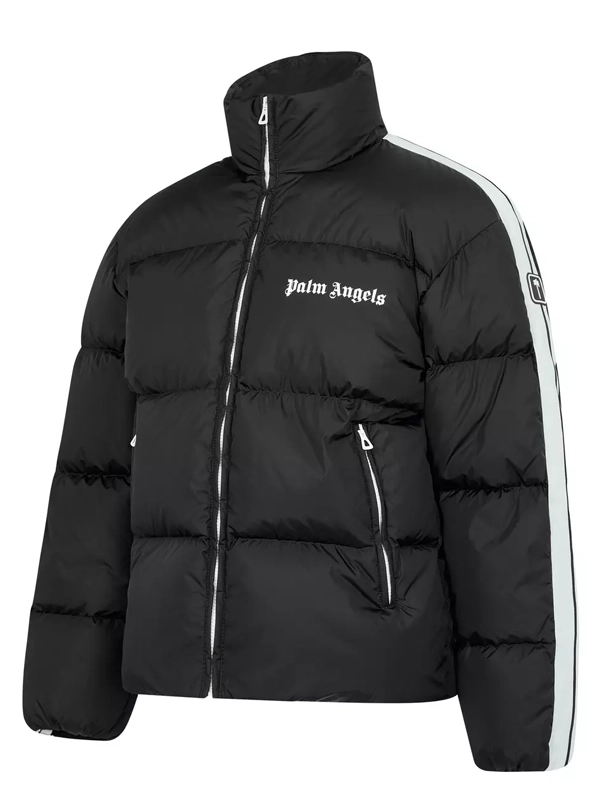 Palm Angels Black Track Puffer Jacket