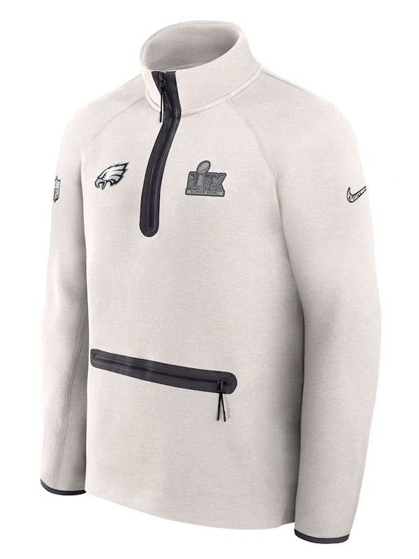 Philadelphia Eagles Super Bowl LIX Opening Night Nike Tech Fleece Half-Zip Jacket