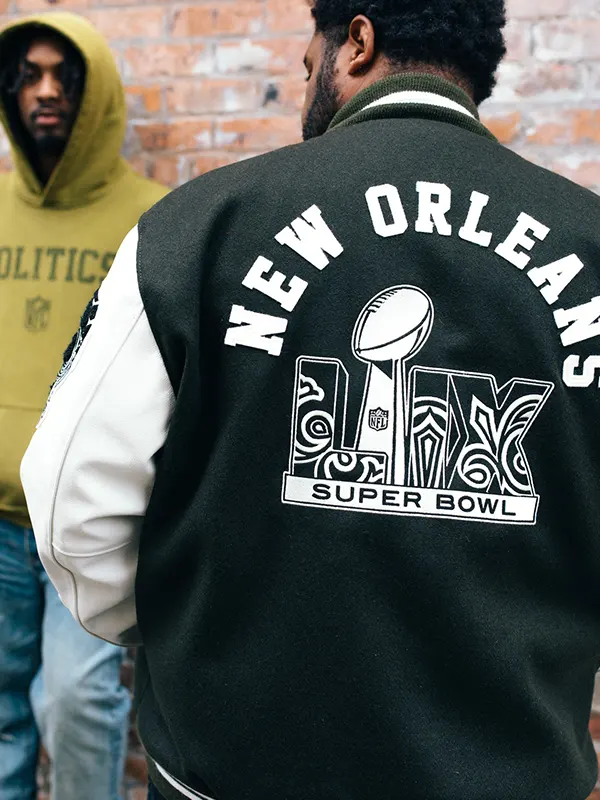 Politics x NFL Origins-New-Orleans-Super Bowl LIX-Letterman Jacket