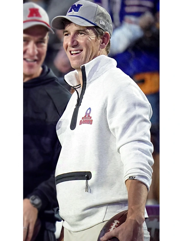 Pro Bowl Games 2025 Eli Manning White Jacket