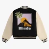 Rhude Gp Black & White Varsity Jacket