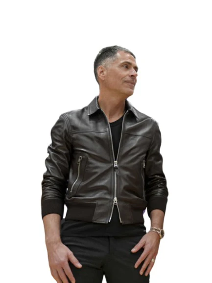 Rob_Pelinka_Black_Bomber_Jacket