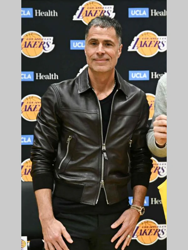 Rob_Pelinka_Black_Bomber_Leather_Jacket