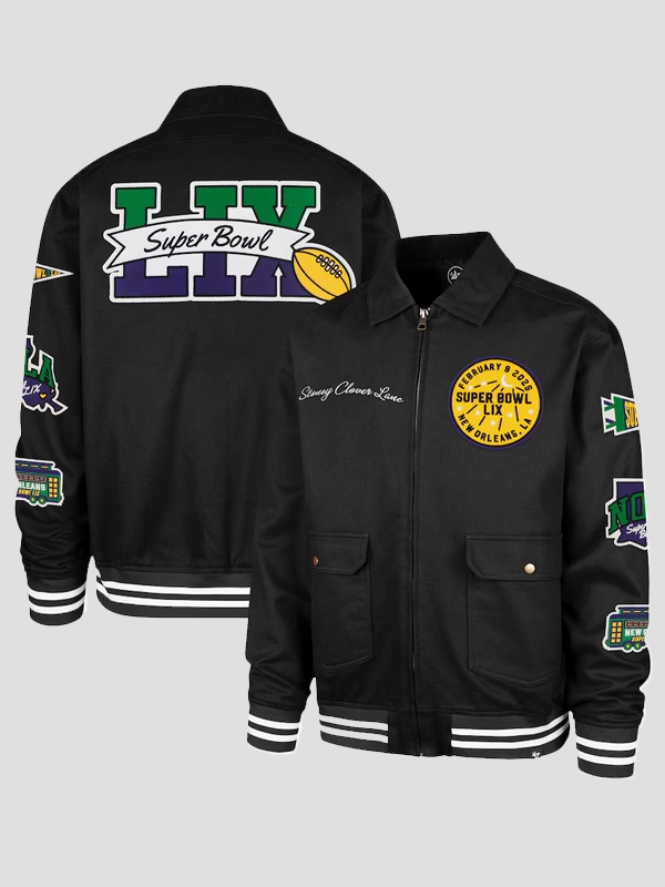 Stoney Clover Lane X ’47 Super Bowl LIX Jacket Black