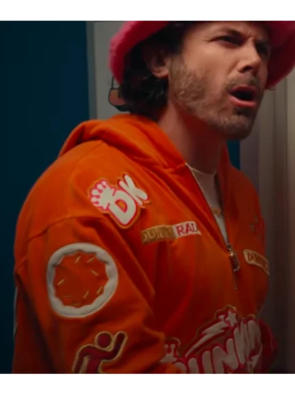 Super Bowl Casey Affleck Dunkings Orange Track Jacket