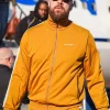 Super Bowl LIX Arrivals Travis Kelce Palm Angels Tracksuit Yellow