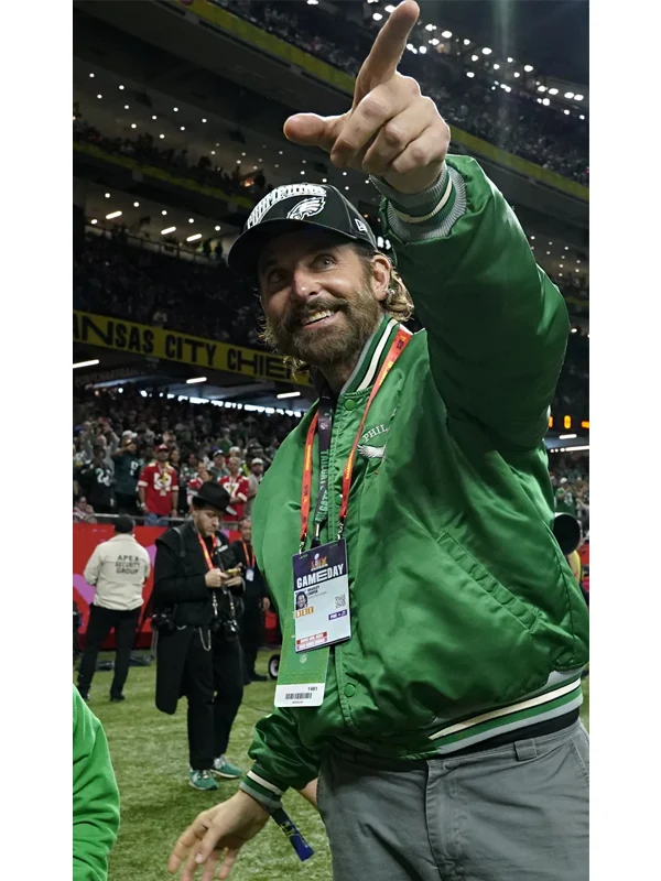 Super Bowl LIX Bradley Cooper Eagles Jacket Green