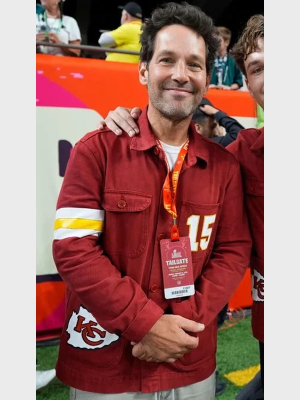 Super Bowl LIX Paul Rudd Jacket Red