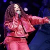 Super Bowl LIX SZA Red Cropped Jacket