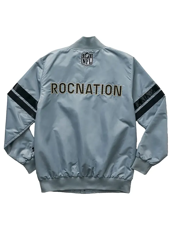 Super-Bowl-LIX-Satin-Gray-Starter-Jacket