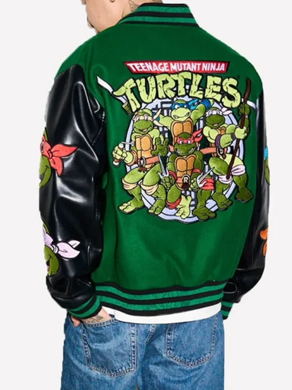 Teenage Mutant Ninja Turtles Varsity Jacket Green & Black