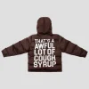 That’s A Awful Lot Of Cough Syrup Brown Puffer Jacket