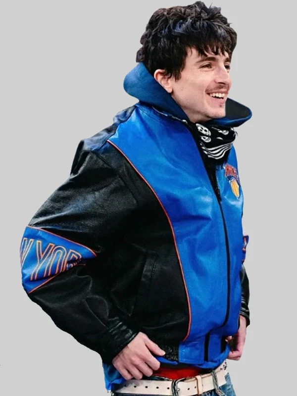 Timothee Chalamet New York Knicks Leather Jacket