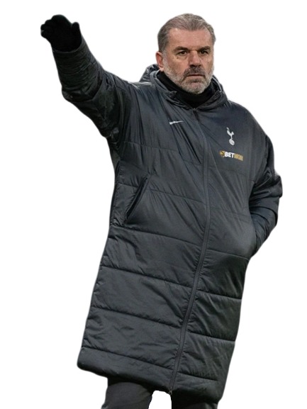 Tottenham VS Leicester City Ange Postecoglou Puffer Coat Jacket