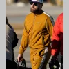 Travis Kelce Super Bowl LIX Arrivals Yellow Tracksuit