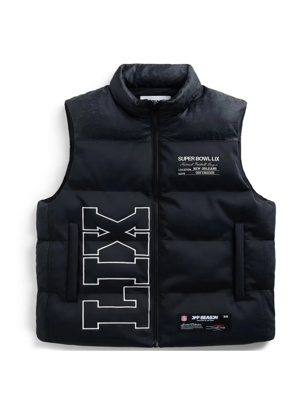 Unisex Off Season x NFL Black Super Bowl LIX Puffer Vest