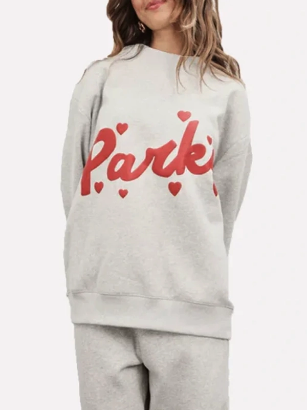 Valentines Day Parke Heart Grey Sweatshirt