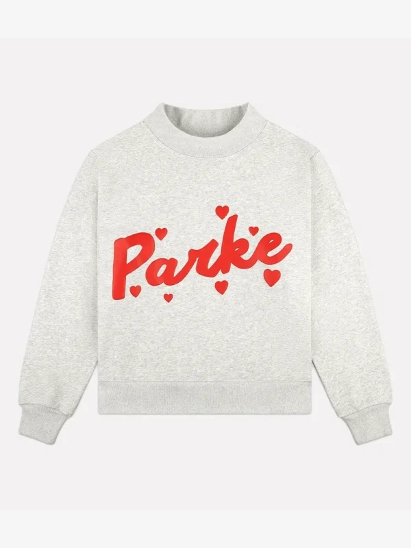 Valentines Day Parke Heart Sweatshirt Grey