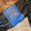 Vintage NewYork Knicks Blue & Black Leather Jacket