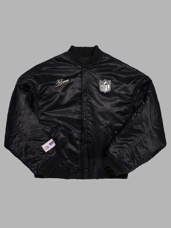 Willy Chavarria Kendrick Lamar G. National Bomber Jacket Black