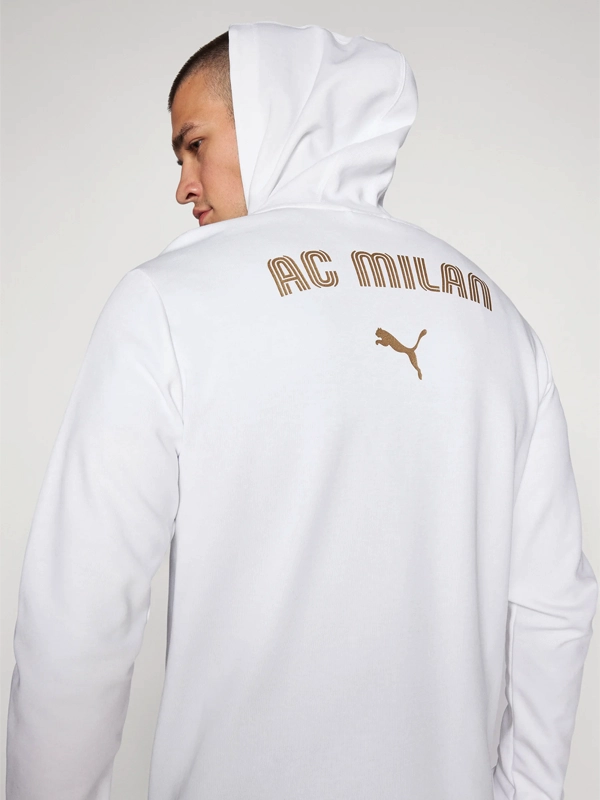 AC Milan PUMA Men's Casuals Hooded Jacket - White