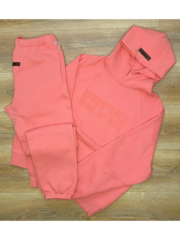 Coral Fear of God Essentials Tracksuit