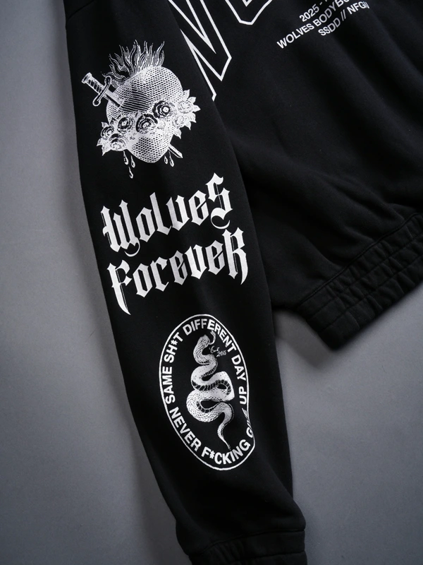 Darc Sport Wolves Forever Black Zip-Up Hoodie