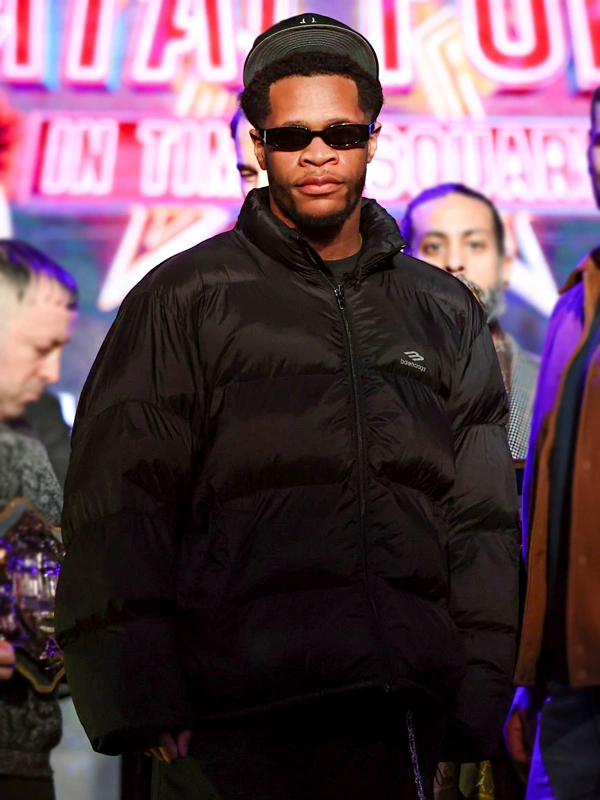 Devin Haney 3B Sports Icon Black Puffer Jacket