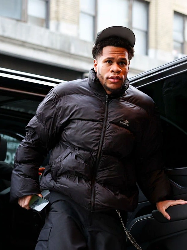 Devin Haney Balenciaga Black Puffer Jacket