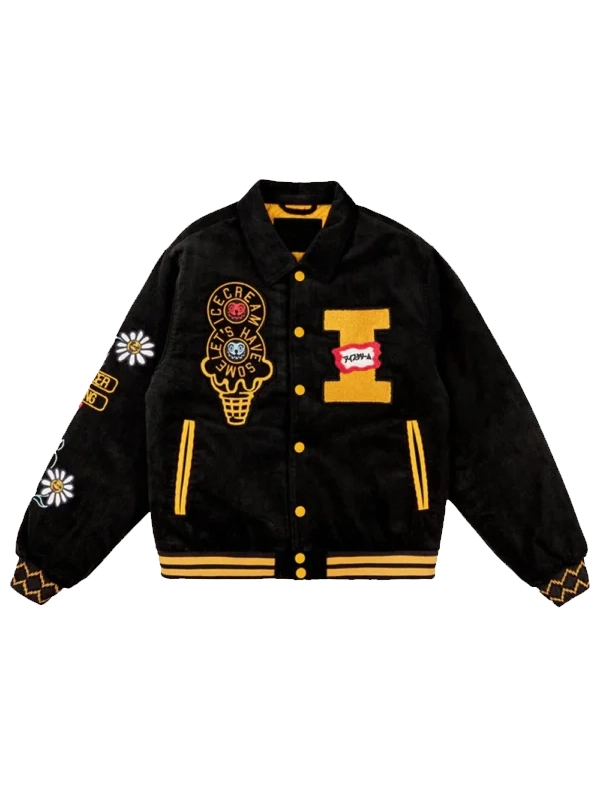 Ice Cream Team Black Varsity Jacket