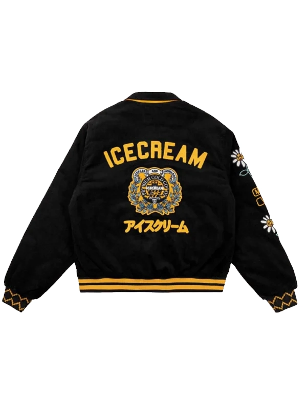 Ice Cream Team Varsity Jacket Black