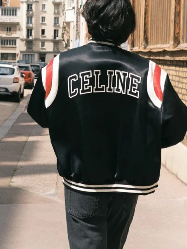 Kim Tae-Hyung Celine Black Varsity Jacket