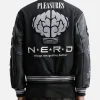 Nerd Black Varsity Letterman Jacket For Men’s