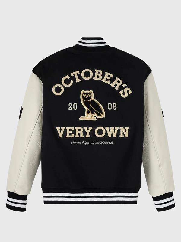 OVO Collegiate Black & White Varsity Jacket