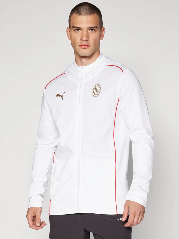 PUMA AC Milan Casuals White Hooded Jacket