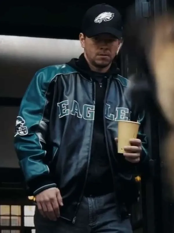 Shooter Mark Wahlberg Eagles Leather Jacket