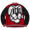 Supreme Bone Red & Black Varsity Jacket