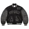 Supreme Praises Black Varsity Jacket