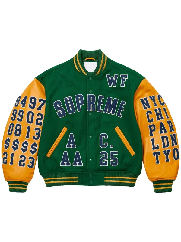 Supreme Praises Green Varsity Jacket