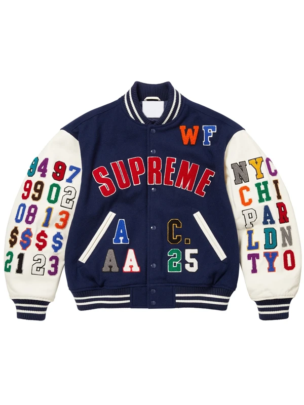 Supreme Praises Varsity Jacket Blue