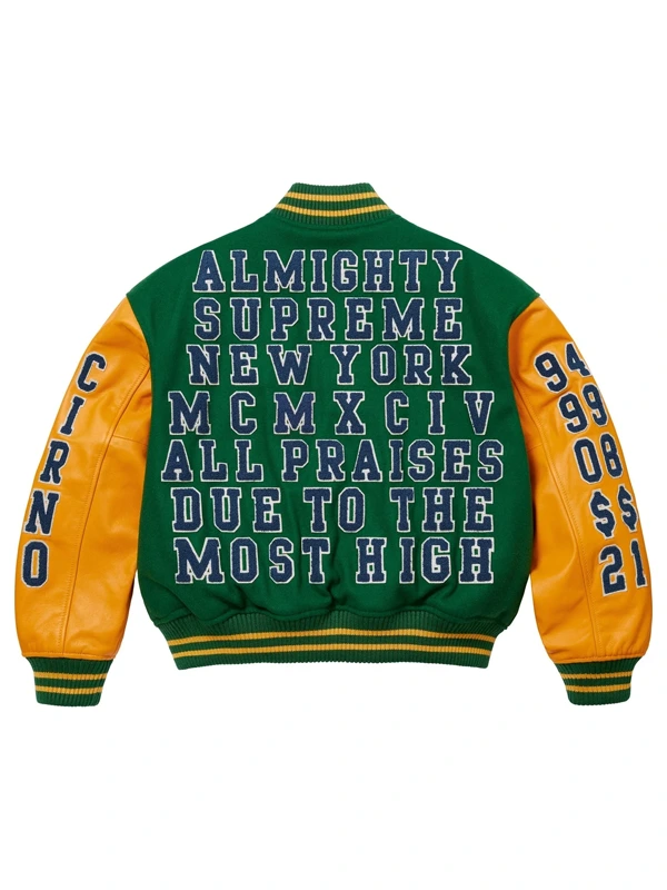 Supreme Praises Varsity Jacket Green